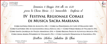 IV FESTIVAL REGIONALE CORALE DI MUSICA SACRA MARIANA