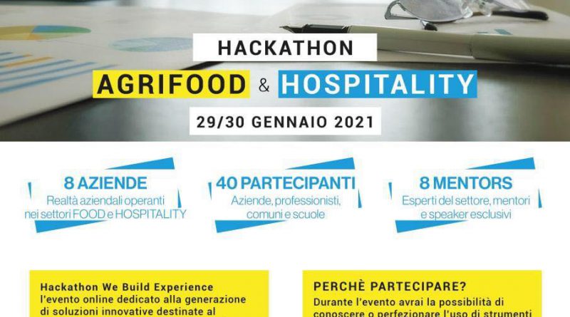 Locandina We Build Experience - Evento on line dal 29 al 30 gennaio 2021, dedicato al comparto turistico ed enogastronomico in Sicilia, organizzato da WeStart incubatore di startup