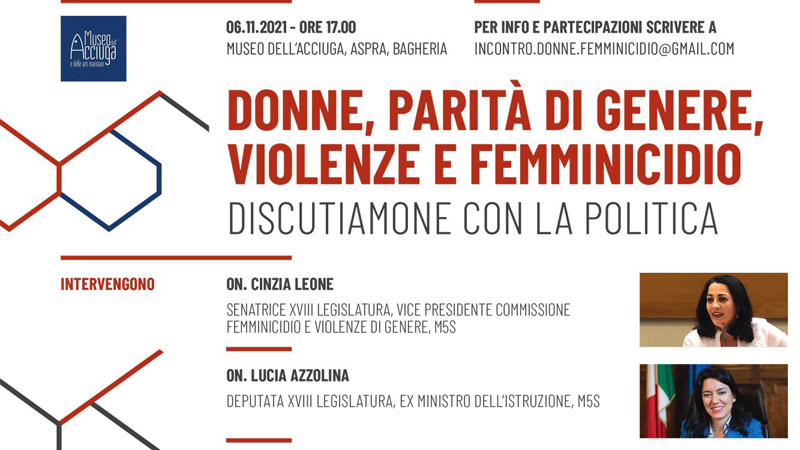 Donne, parità di genere, violenza e femminicidio: discutiamone con la politica