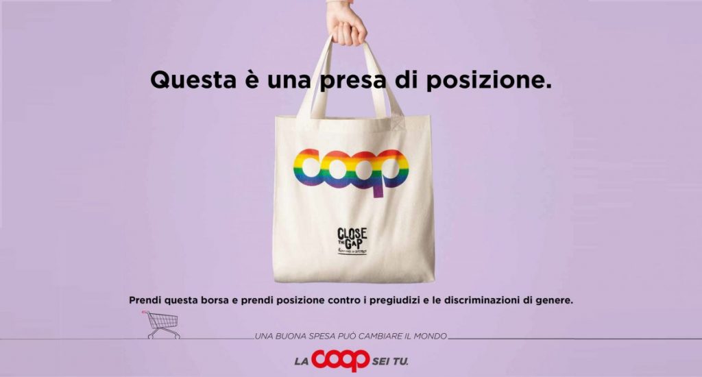 In arrivo anche nei negozi della Sicilia le borse pride di Coop, contro le discriminazioni di genere