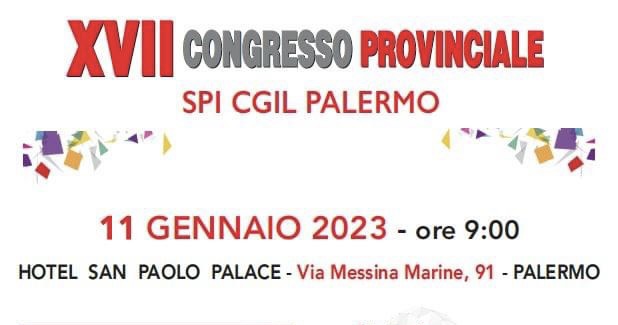 XVII congresso dello SPI Cgil Palermo.