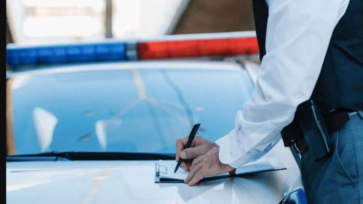 Poliziotto eleva una multa